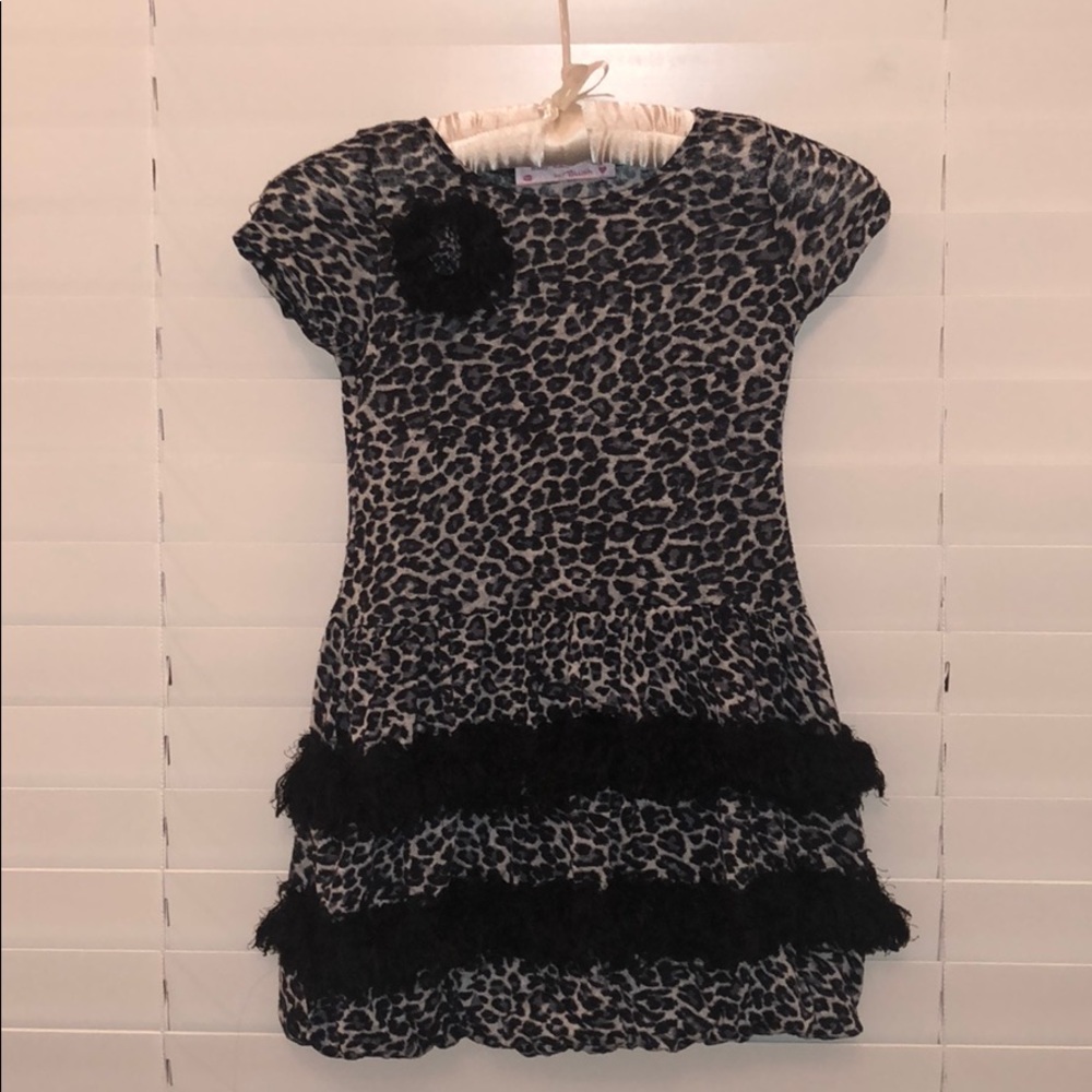 Party dress for toddlers. Cheetah print. EUC.